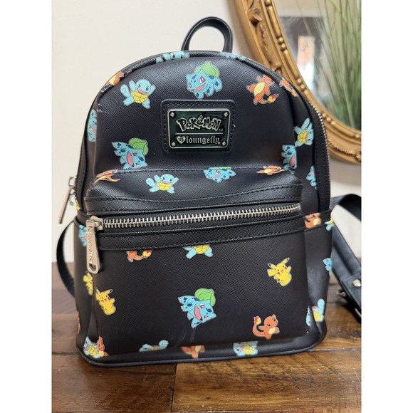 Loungefly Handbags - Loungefly Pokémon Mini Backpack Pikachu Bulbasaur Charmander Squirtle READ